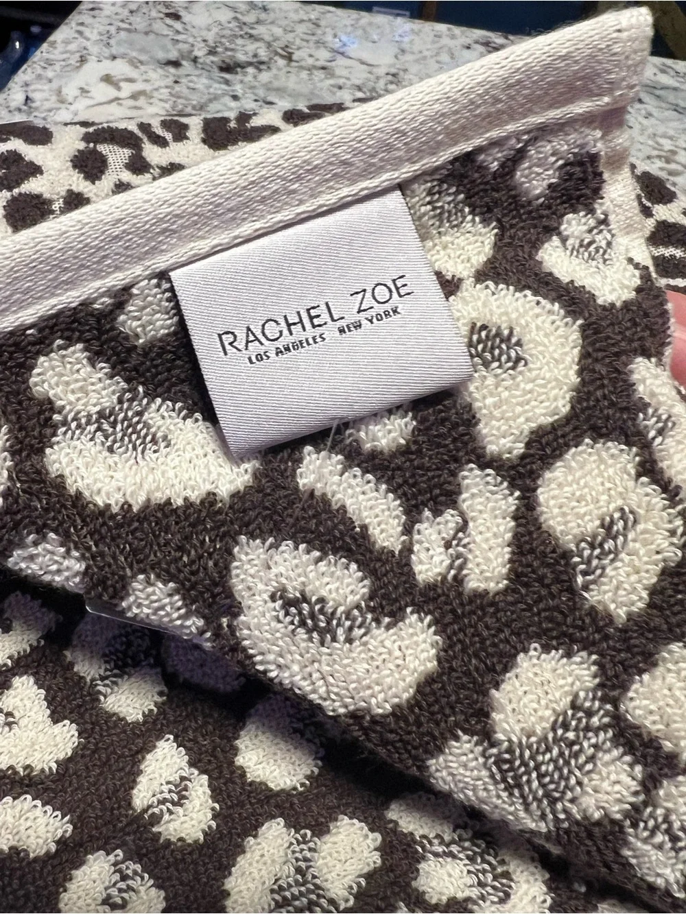 🐆🤎 NWT Rachel Zoe Leopard Bath Towels Set of 2 Animal Cheetah Print